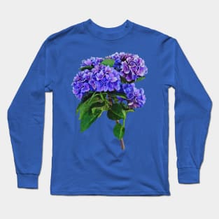 Dainty Blue Hydrangea Long Sleeve T-Shirt